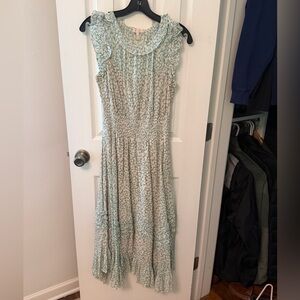 Rebecca Taylor Blue Ruffle Dress